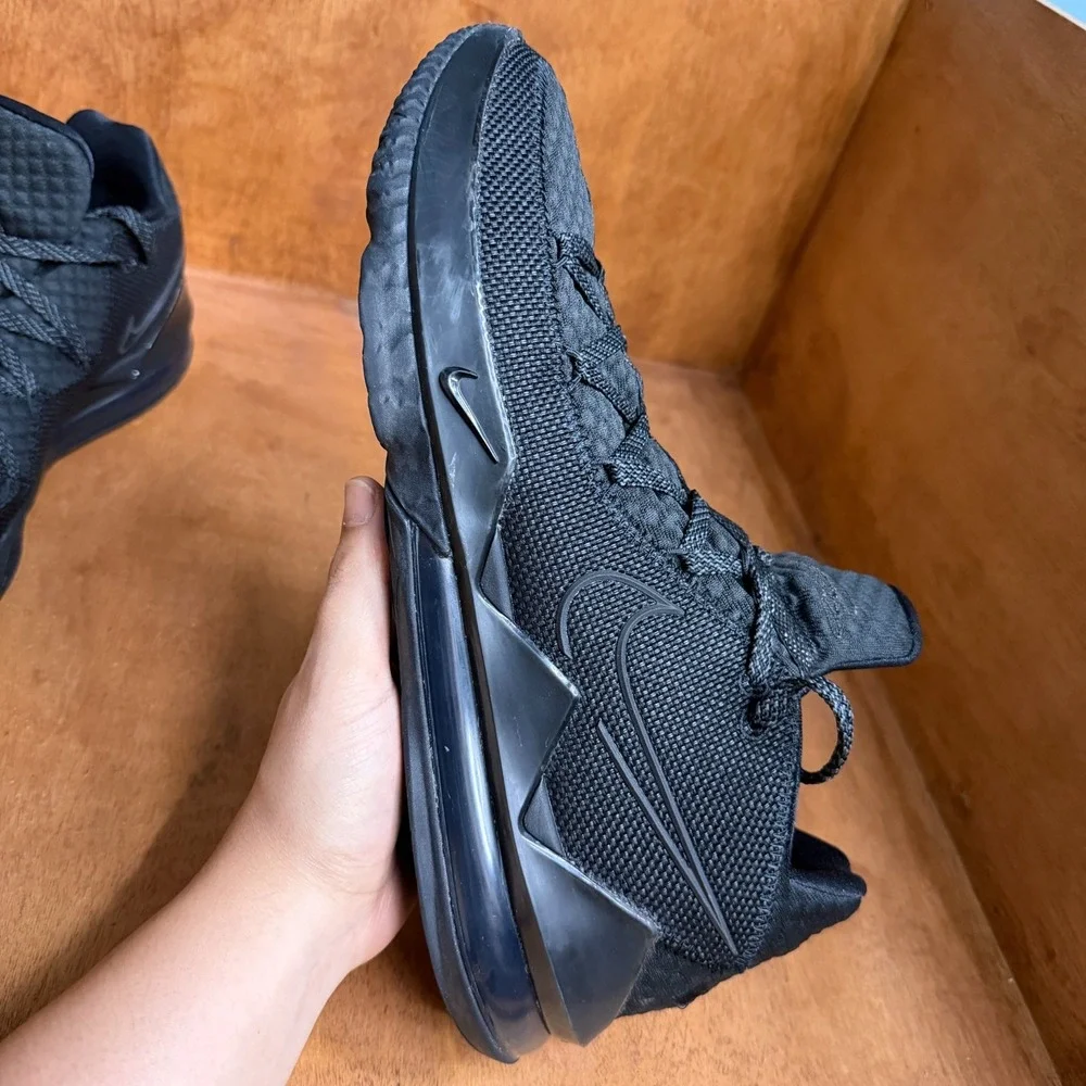 Nike LeBron 17 Low Triple Black Shoes Mens Sz 14 Basketball Sneakers CD5007-003